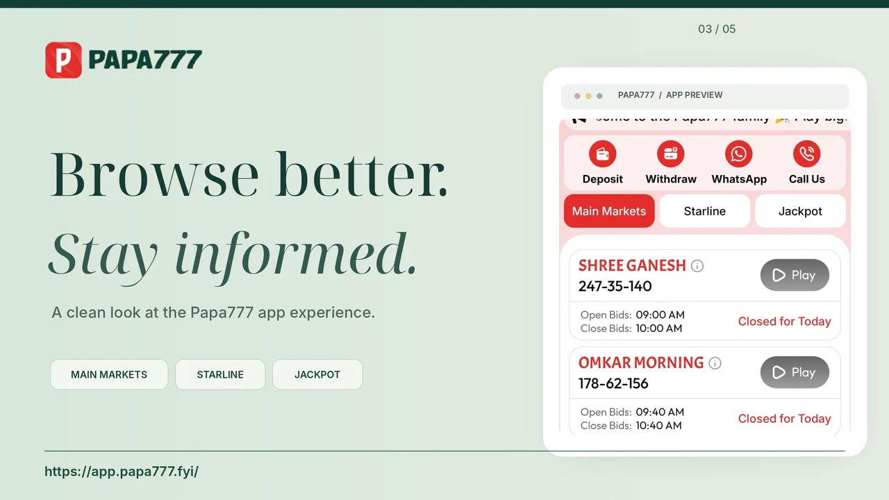 Papa777 app preview – browse better, stay informed
