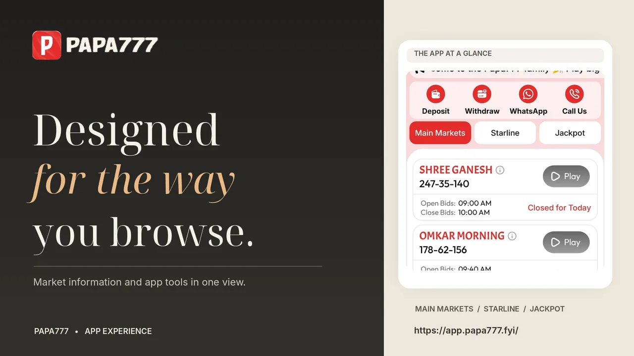 Papa777 app experience – designed for the way you browse